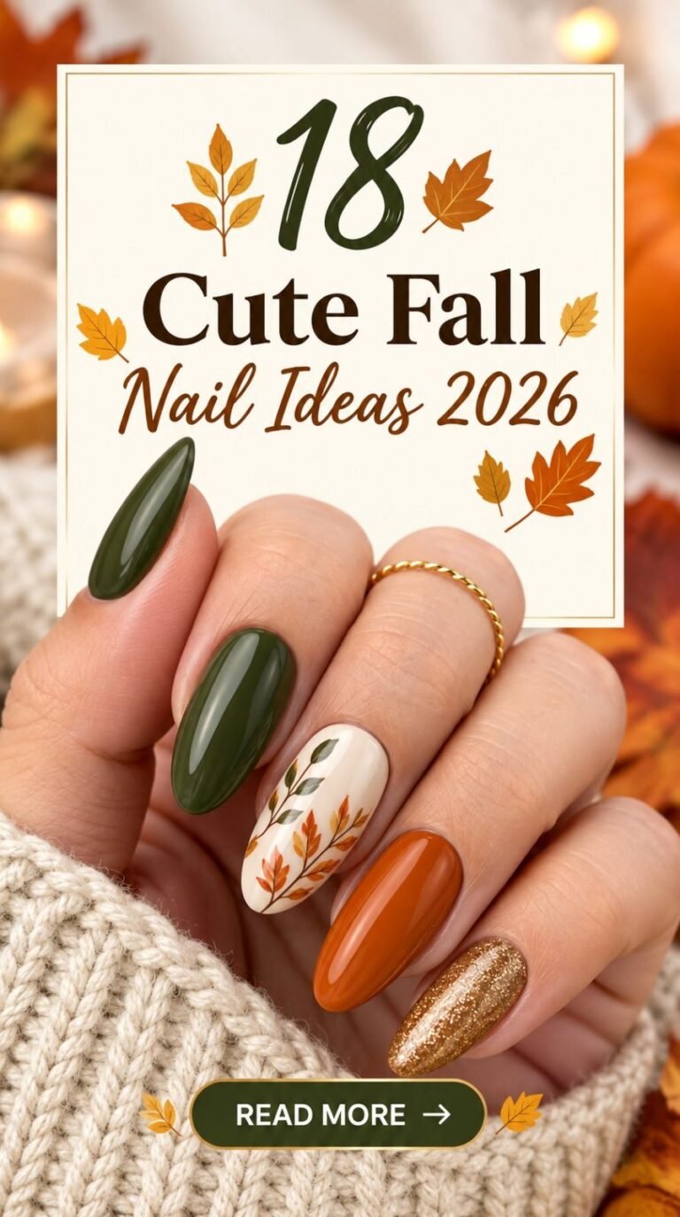 18 Cute Fall Nail Ideas 2026 for a Cozy Autumn Look