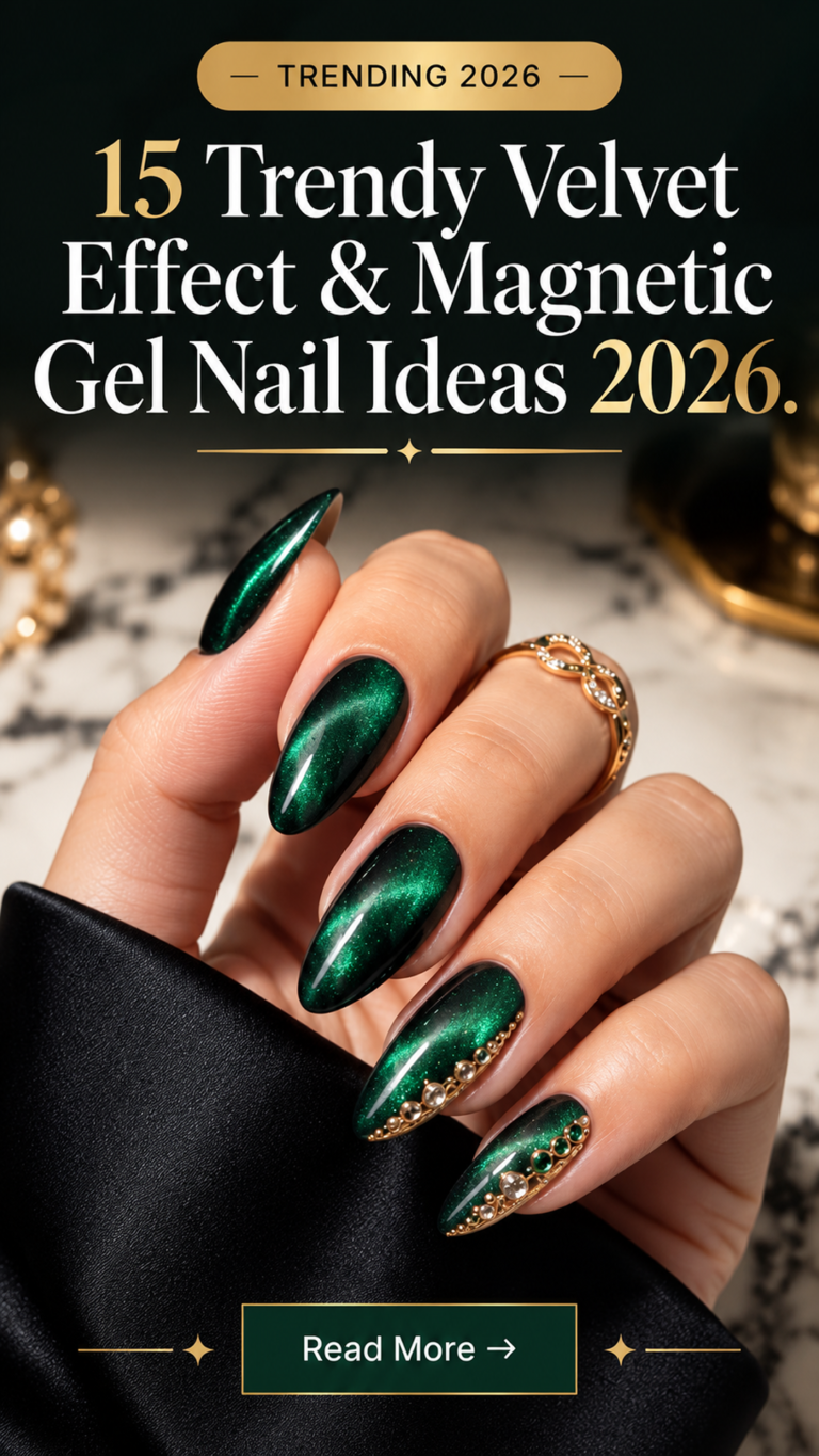 15 Velvet Effect & Magnetic Gel Nail Ideas 2026: Stylish Luxury Designs