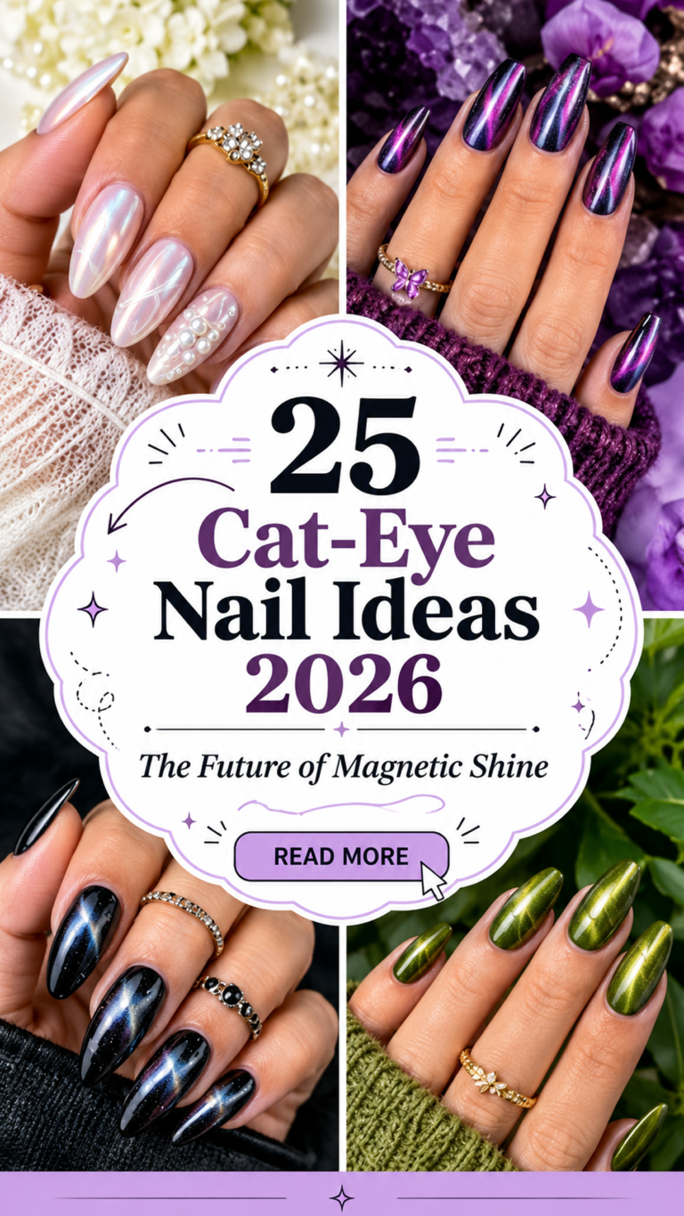 25 Cat-Eye Nail Ideas 2026: Magnetic, Glam & Trendy Looks