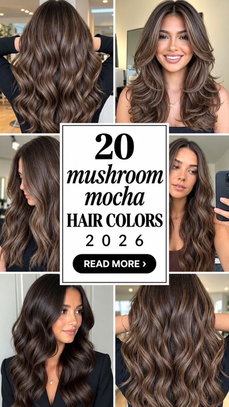 20 Mushroom Mocha Hair Colors 2026: Cool, Glossy & Dimensional Looks