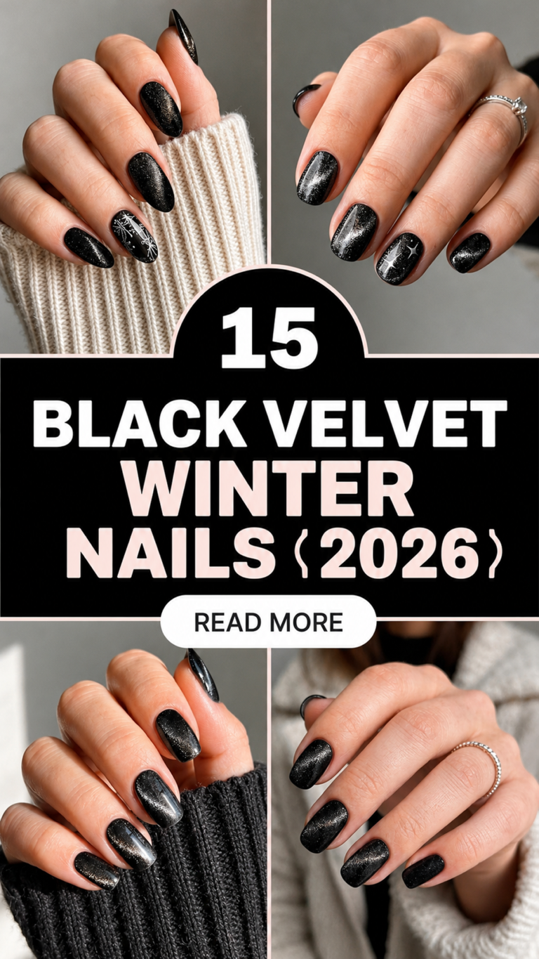 15 Black Velvet Winter Nails 2026: Magnetic & Luxury Nail Inspo