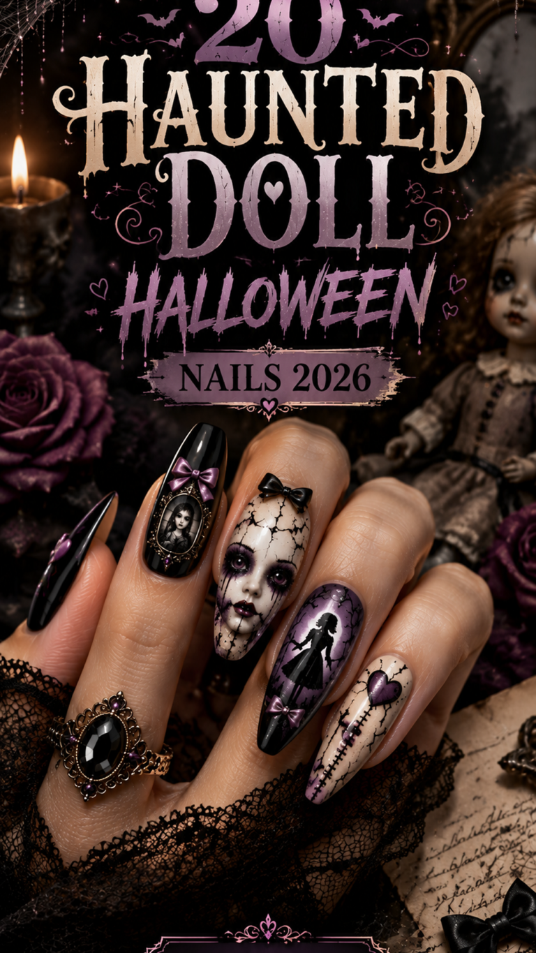 20 Haunted Doll Halloween Nails 2026: Creepy, Cute & Spooky Designs