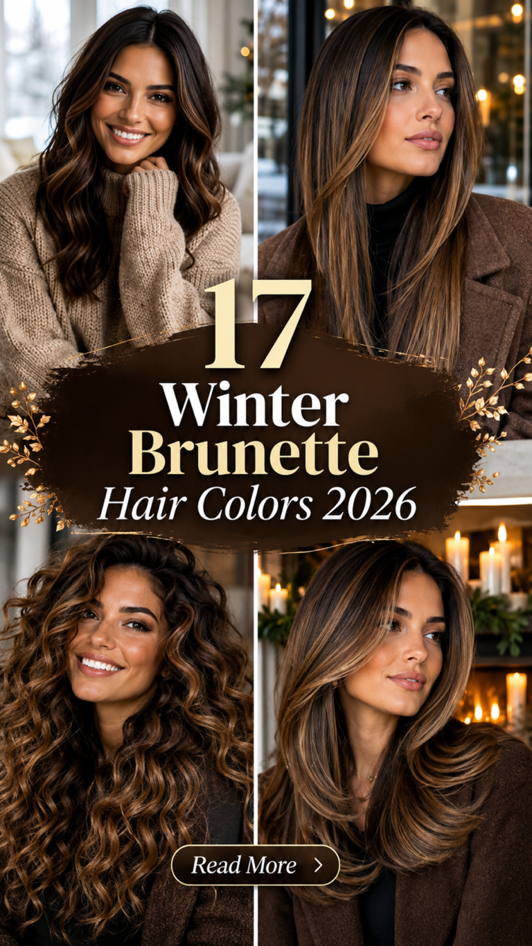 17 Winter Brunette Hair Colors 2026: Rich & Glossy Looks