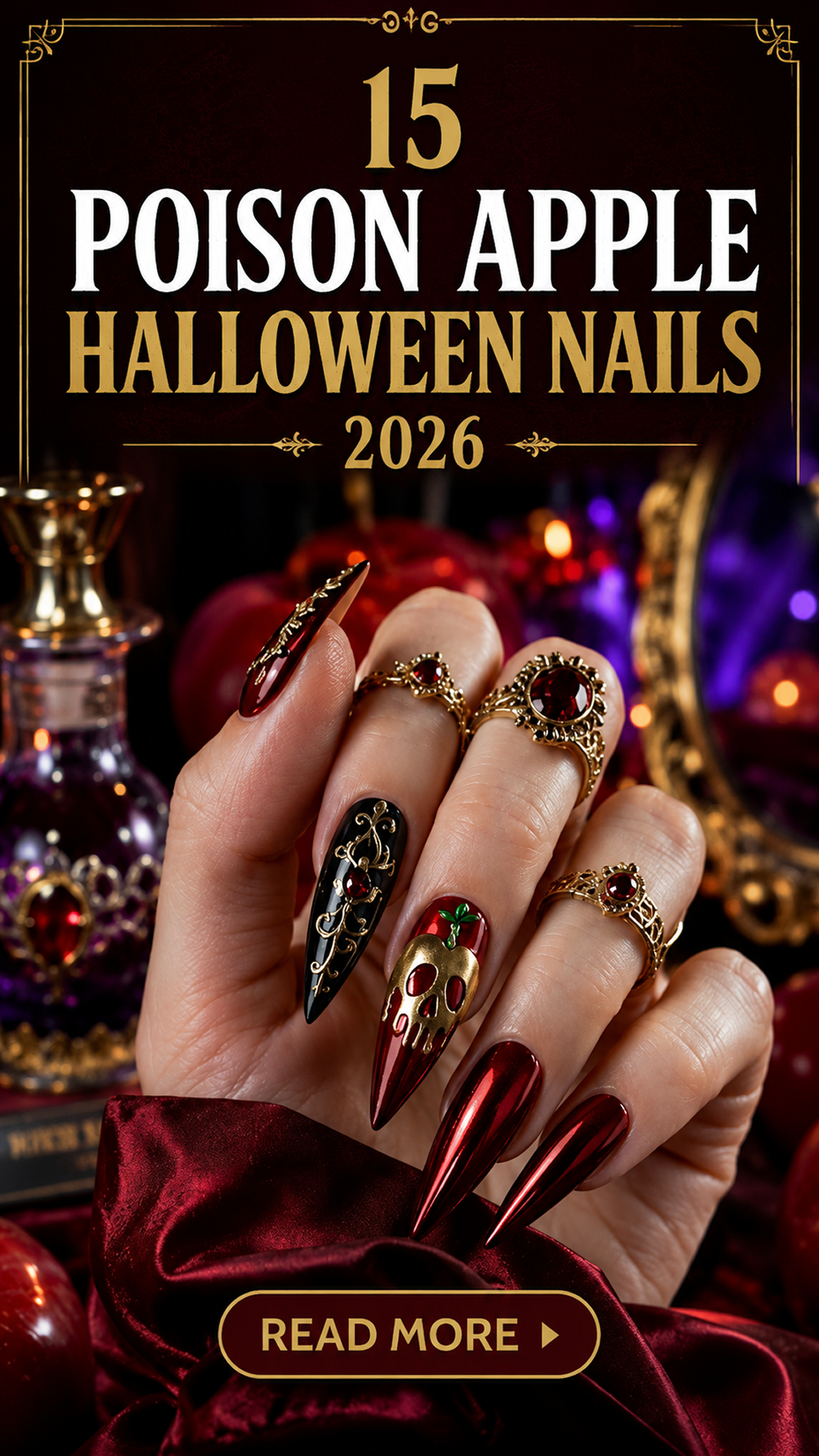 15 Poison Apple Halloween Nails 2026: Dark, Glossy & Wicked Designs