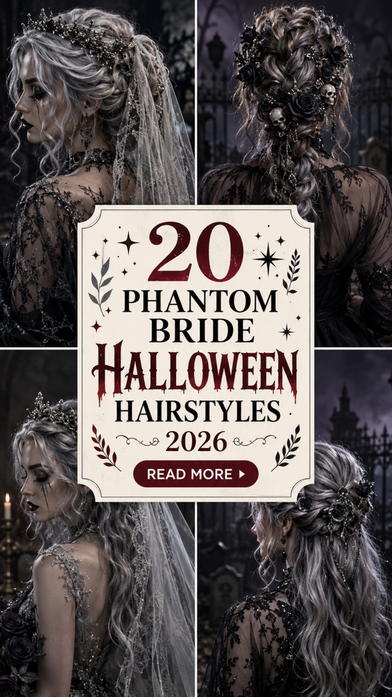 20 Phantom Bride Halloween Hairstyles 2026: Ghostly, Romantic & Haunting Looks