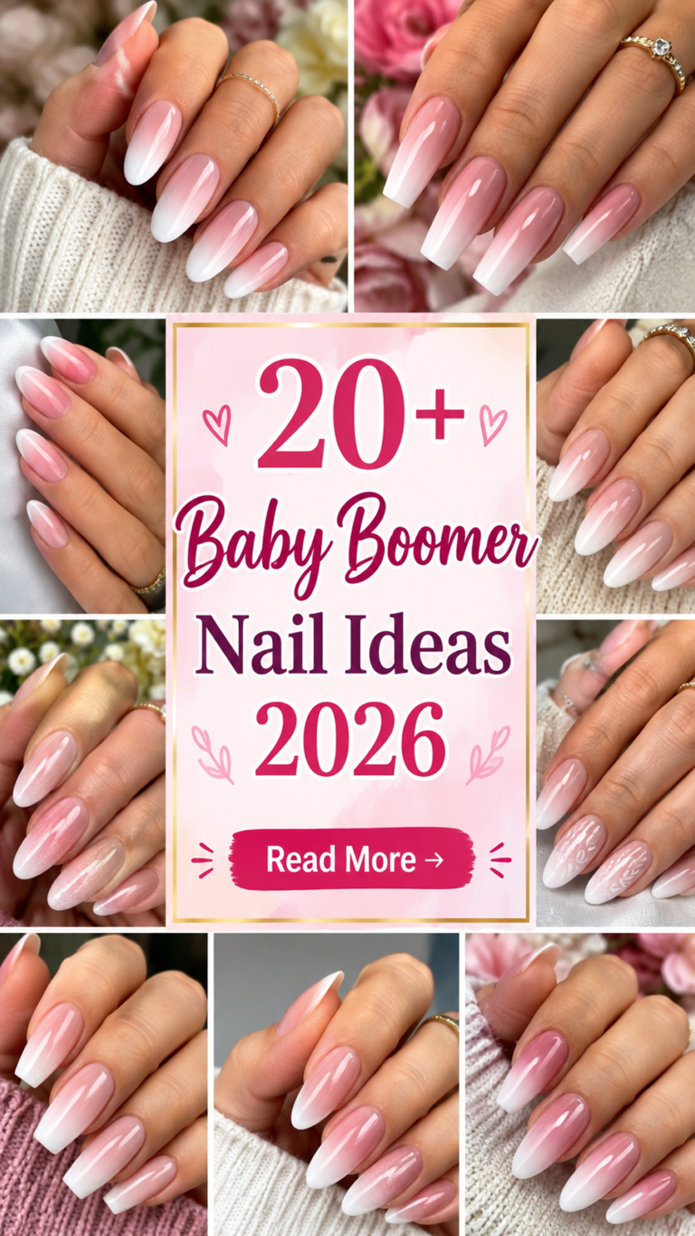 20+ Baby Boomer Nail Ideas 2026: Elegant & Classy Ombre Design