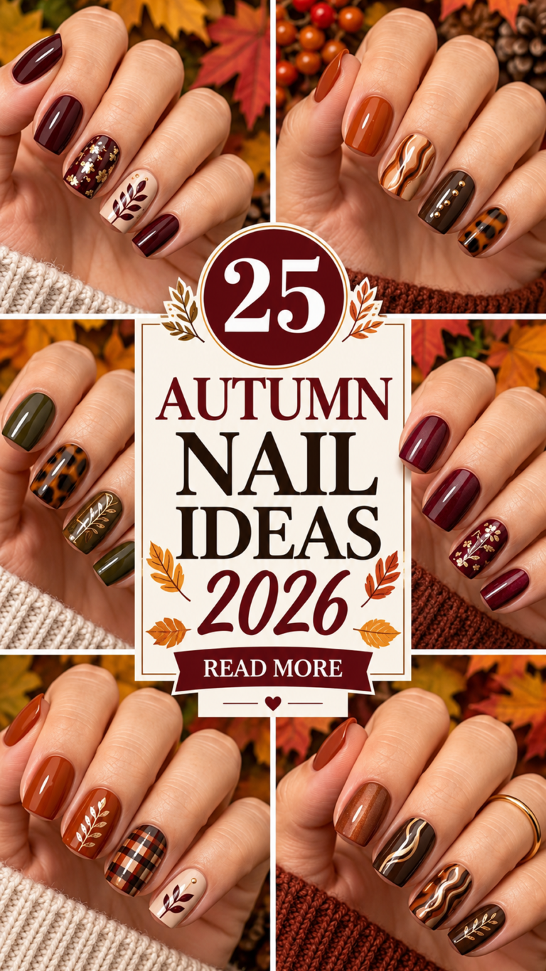 25 Autumn Nail Ideas 2026: Cute & Classy Fall Designs