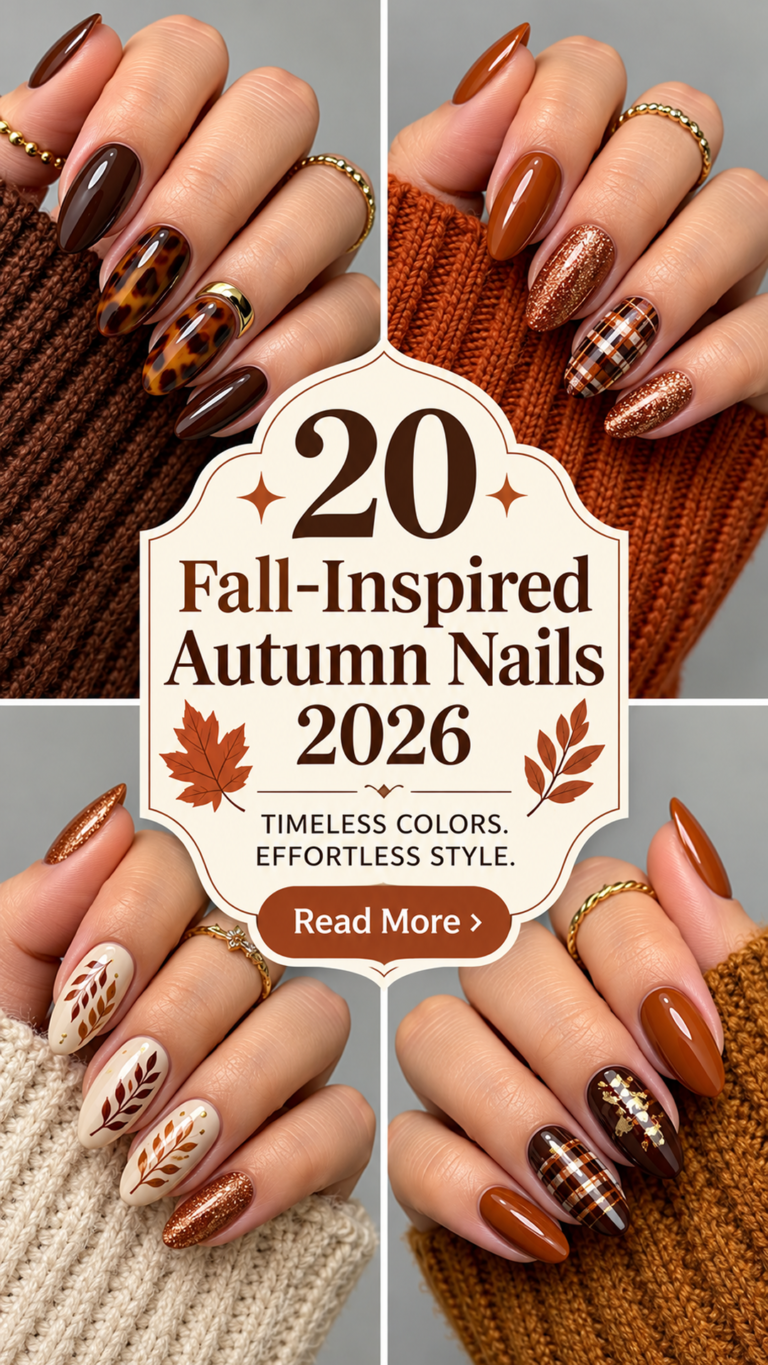 20 Fall-Inspired Autumn Nails 2026: Pretty Ideas to Try