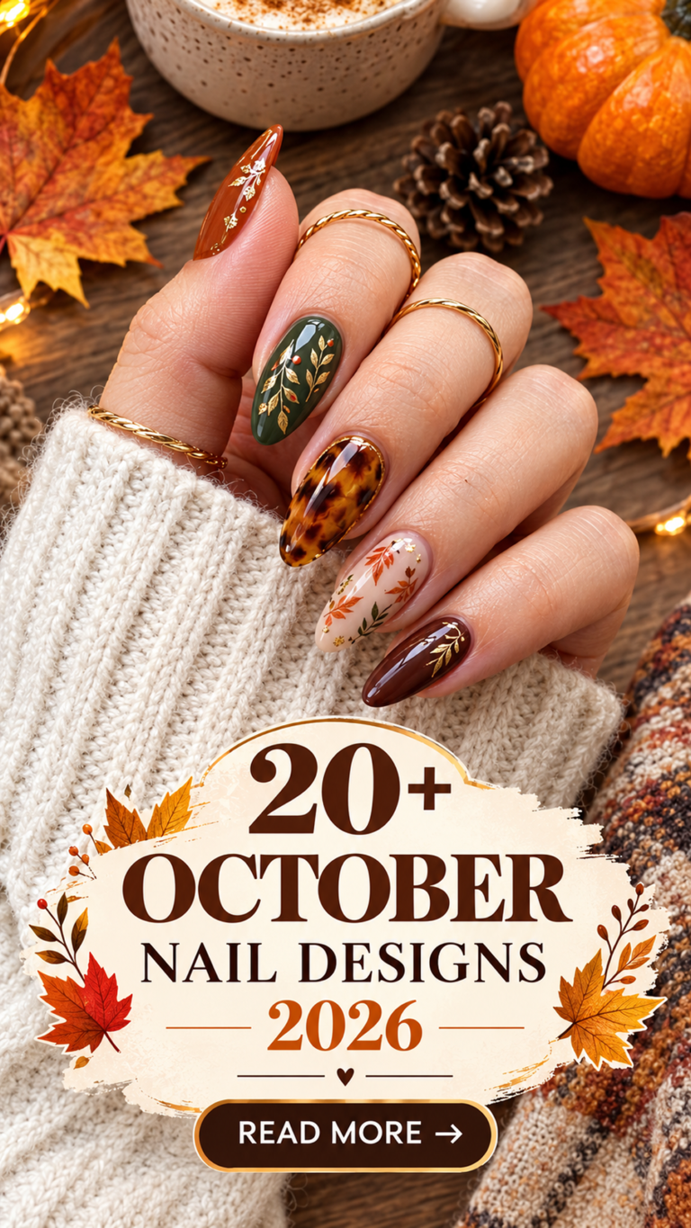 20+ October Nail Designs 2026: Cute, Classy & Seasonal Ideas