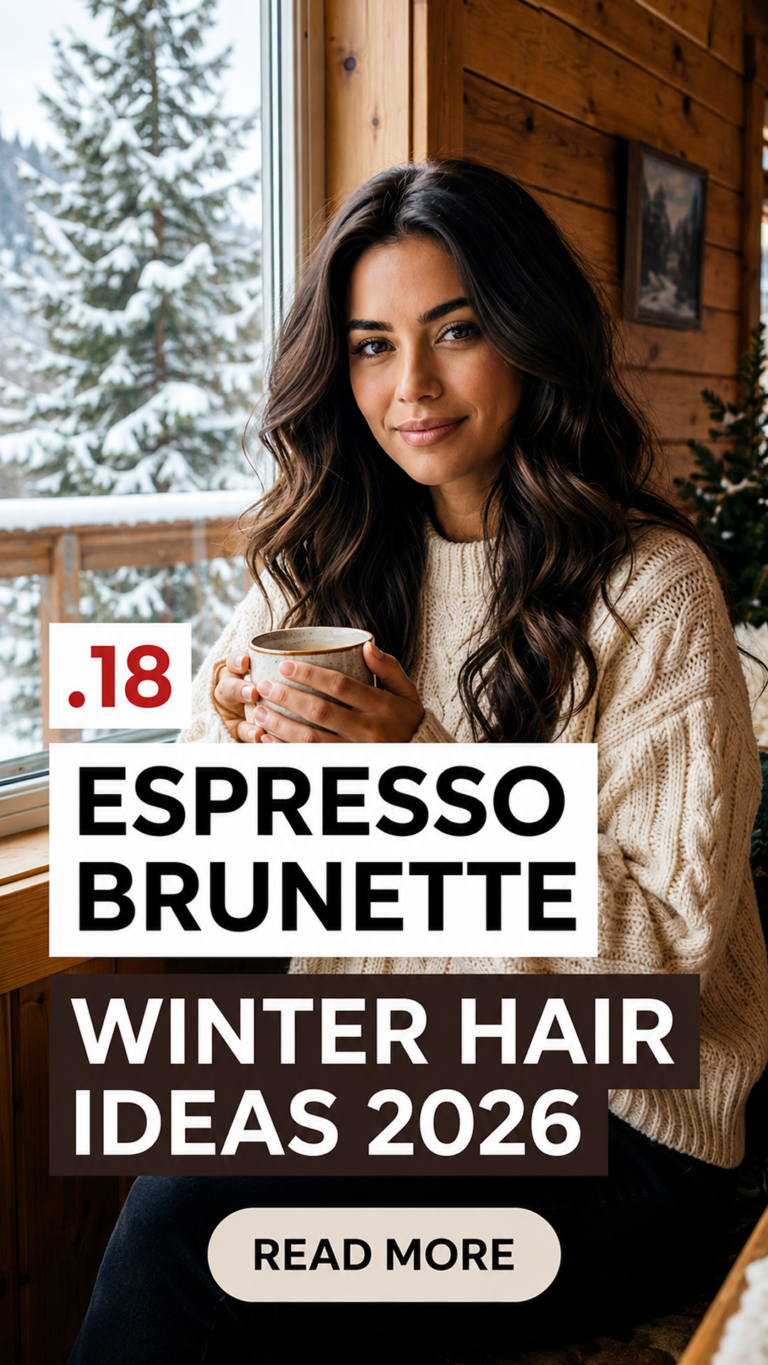18 Espresso Brunette Winter Hair Ideas 2026: Dark & Luxurious