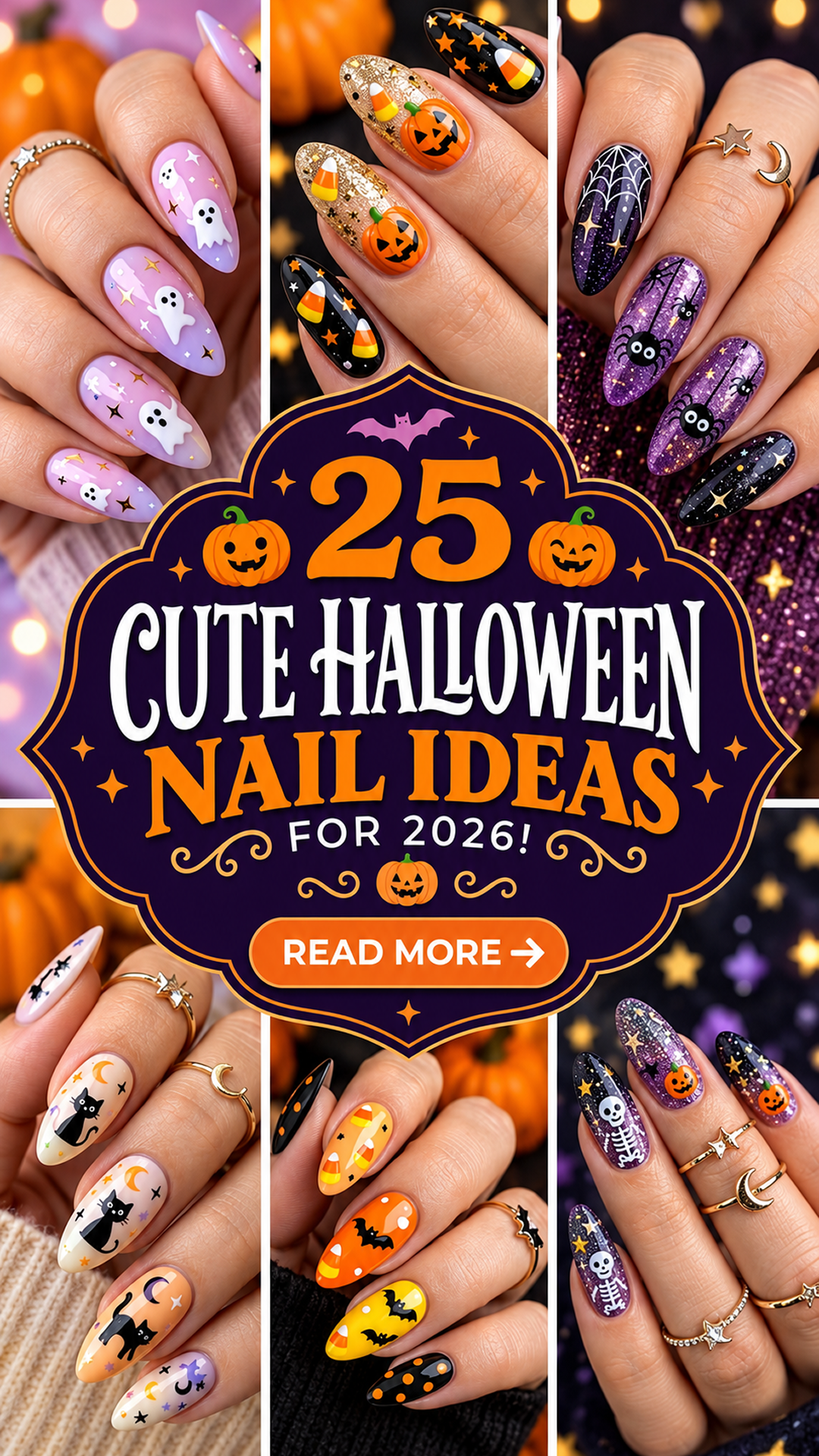 25 Cute Halloween Nail Ideas 2026: Ghosts, Pumpkins & Spooky Designs